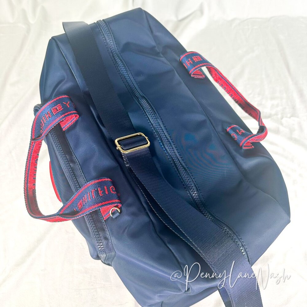 Tommy Hilfiger Neoprene Gym Weekend Duffel Bag Blue - Picture 11 of 16